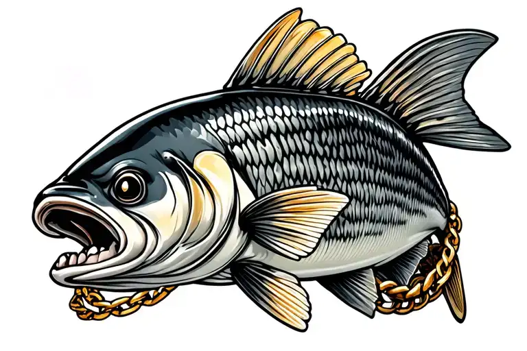 Snook Wearing Gold Chain