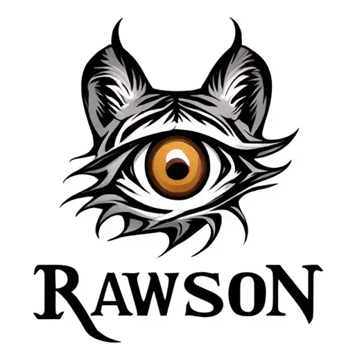 Rawson Name With Tiger Eye Symbol Integrated