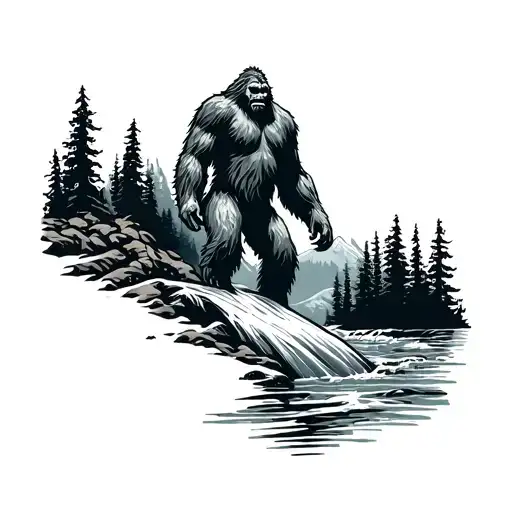 Mountain River Bigfoot