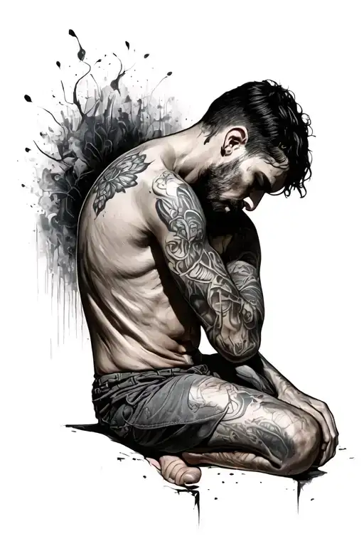 Overcoming Depression Man Alone