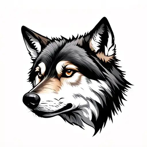 Wolf Tattoo On The Throat