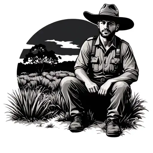 Australia Bush Ranger Sitting