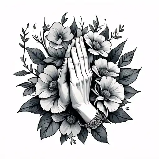 Praying Hands With No Floral
