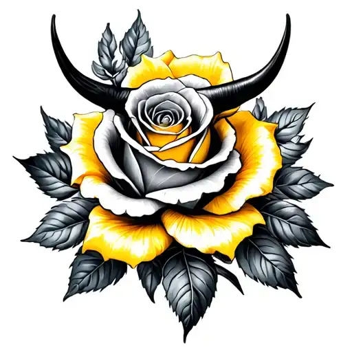 Texas Bluebonnet Yellow Rose Longhorn