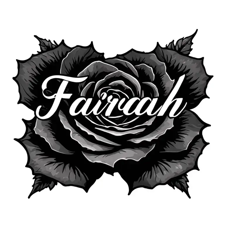 Name Farrah And Rose Design Inspired