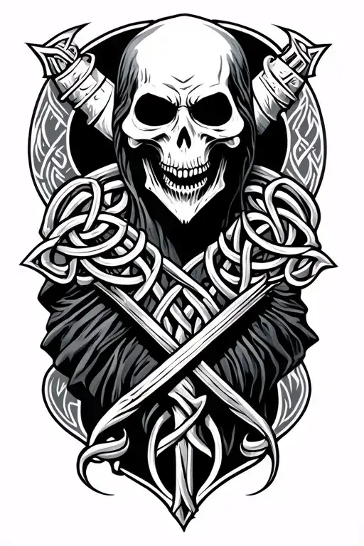 Grim Reaper Inspired Celtic Design