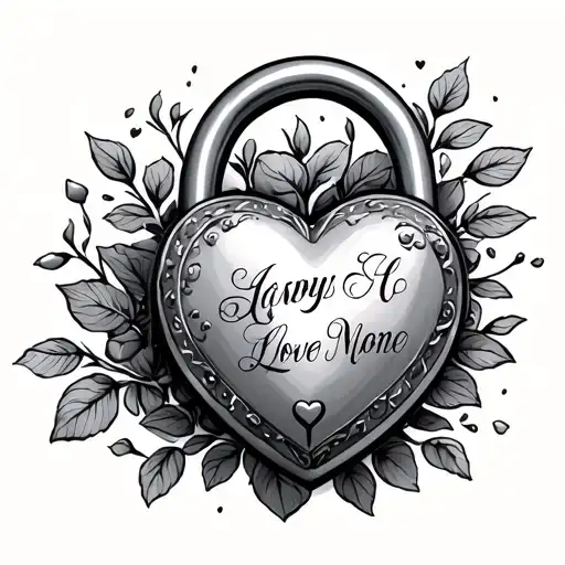 Love Heart Lock With Names Incorporated