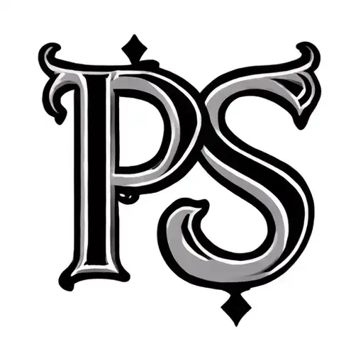 Letters P And S Embossed Surrounded