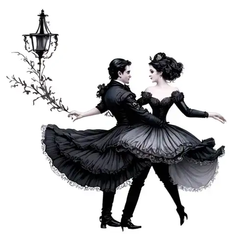 Victorian Gothic Couple Dancing