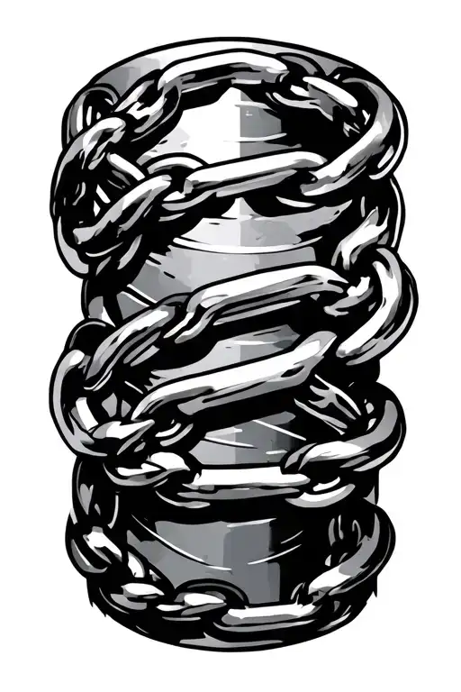 Armband Connected With Chain Wrapped