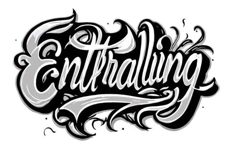 The Word Enthralling In Cursive