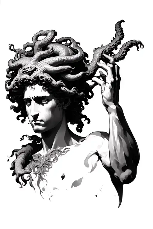 Perseus Medusa Holding The Head