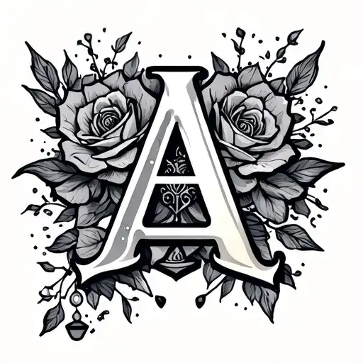 Fineline Tatto Shisha With Letter A Hidden