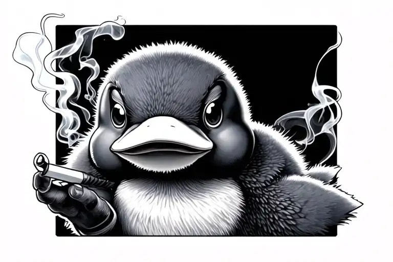 Psyduck Smoking Cigarette