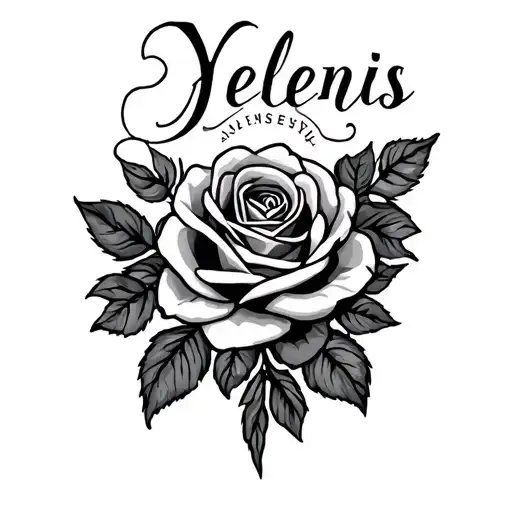 Name Yelenis With Roses Surrounding