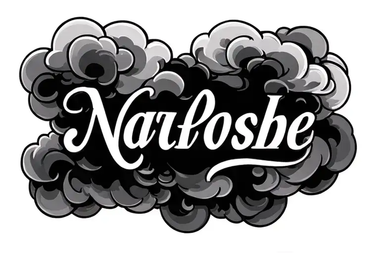 Last Name Incorporated With Clouds