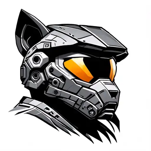 Master Chief Halo And Animal