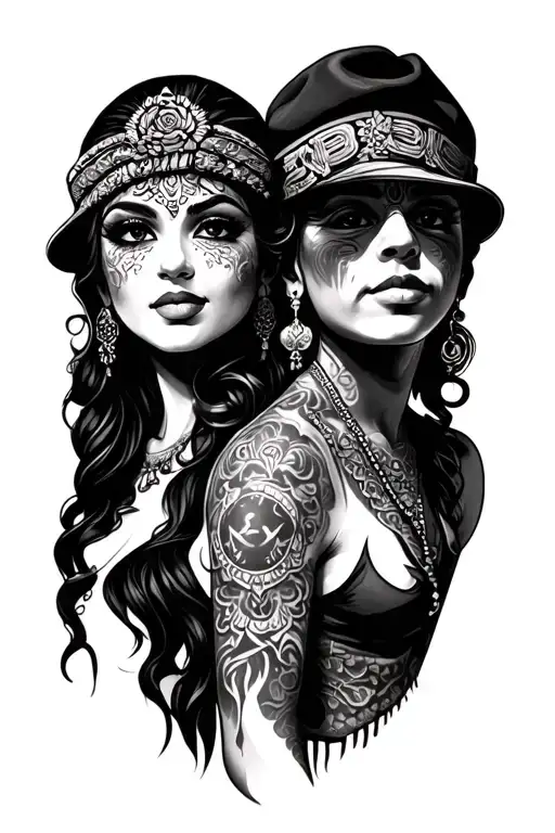 Chicano Style Two Brothers And Sis