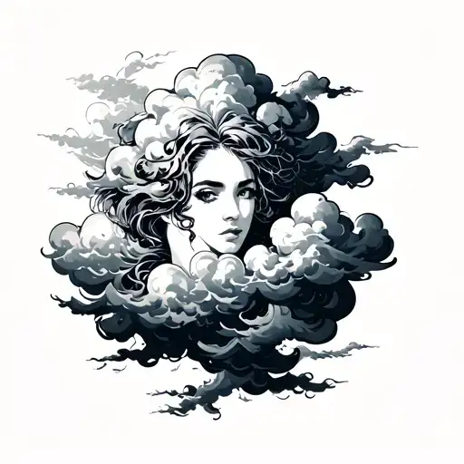 Arm Tattoo Clouds Surrounding