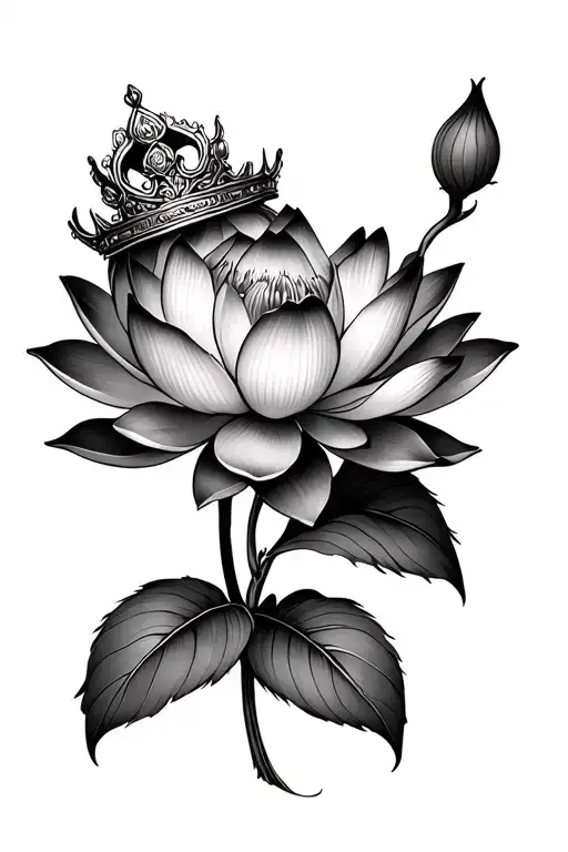 Lotus Flower With A Crown