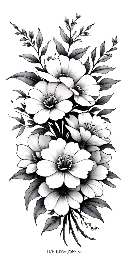 Flowers With The Names Lize Judah Jayhlee Sil