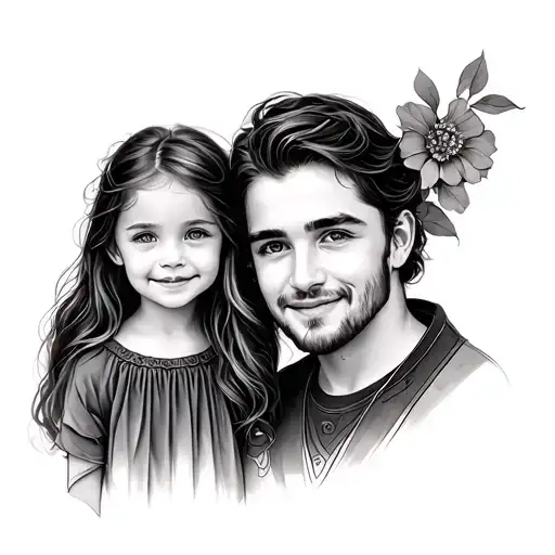 Father And 2 Daughters