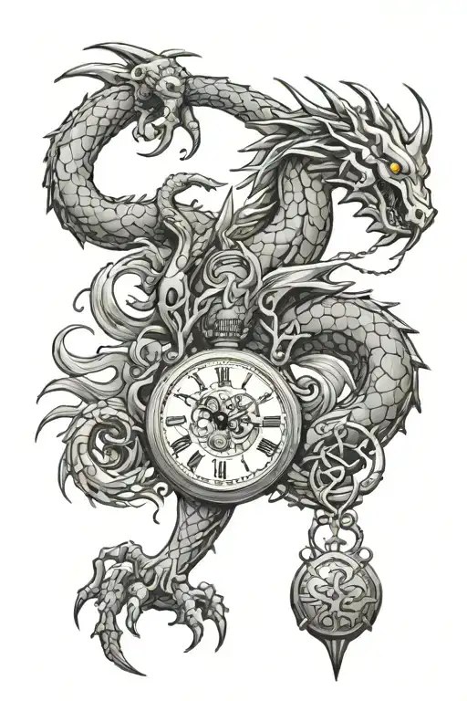 A Long Dragon And Pendant Watch