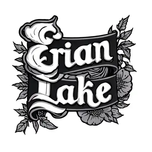 Erian Lake Name Arm Band Tattoo Design