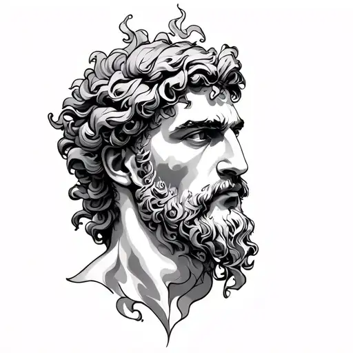 Greek Mythology Inspired Tattoo Showing The Value Of Men