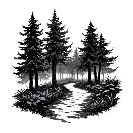Forest Path Sketch