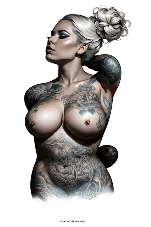 Woman In Position 4 With Big Breasts