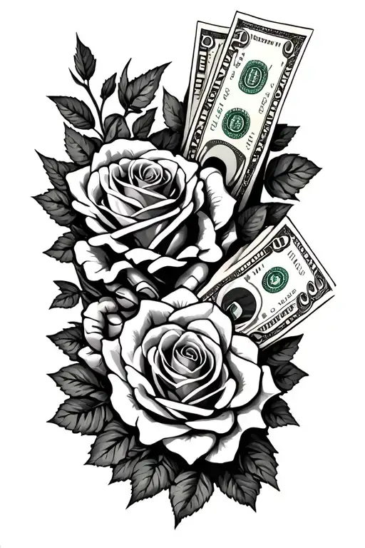 Dirty Hands Clean Money Style With Roses And More For Aesthetic Look Half Filled Sleeve