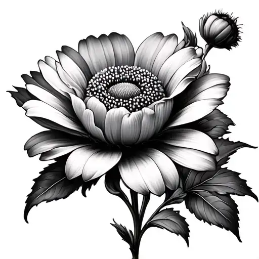 Black And White Flower