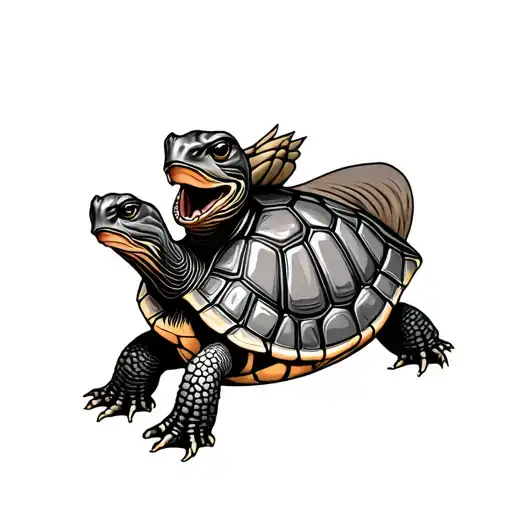 Tortoise With Hunting Pack American Traditional