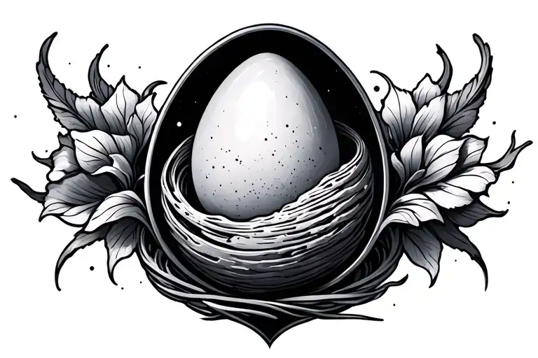 Womb Tattoo With Egg