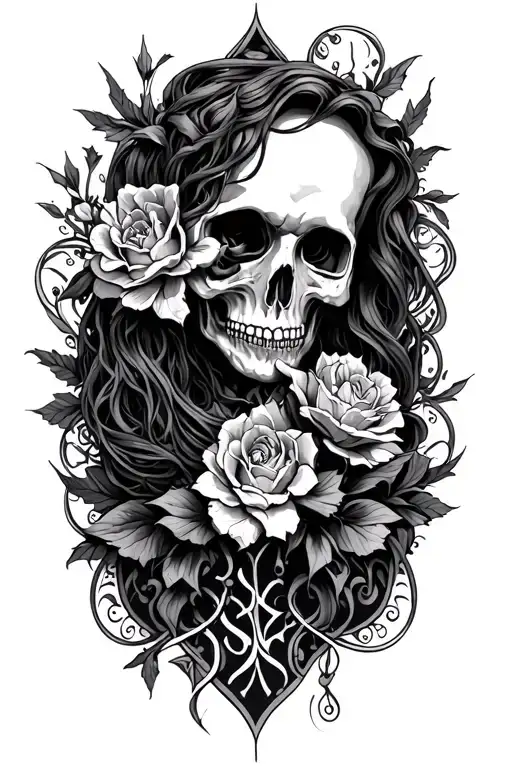 Gothic Inspired Tattoo Design Combining