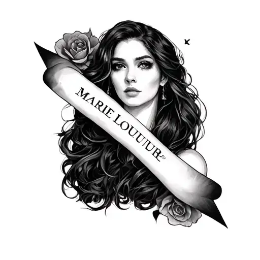 Marie Loure Arm Band Tattoo Where The Name Marie Loure Is Hidden