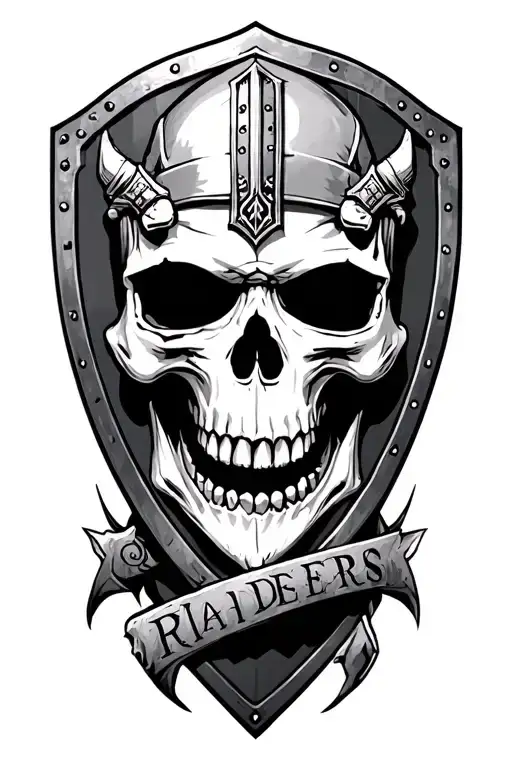 Raider Shield Skull Face