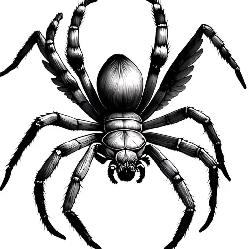 Baby Angel Fleur De Lys Spider On His Canvas