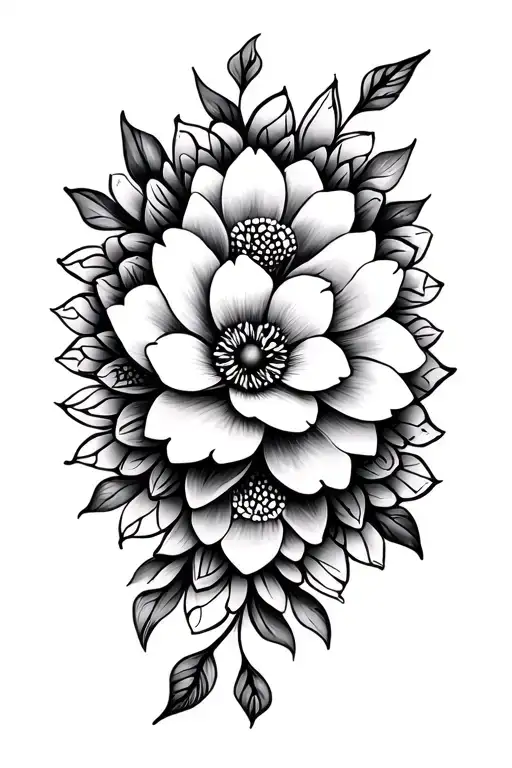 Flower And Mandala Design