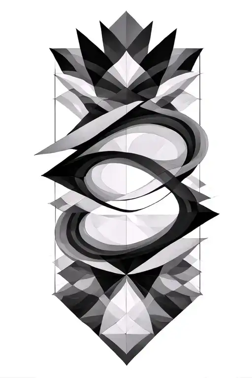 Negative Space Geometric Design Incorporating