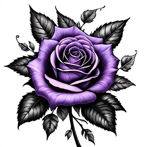 Violet And Rose Intertwined