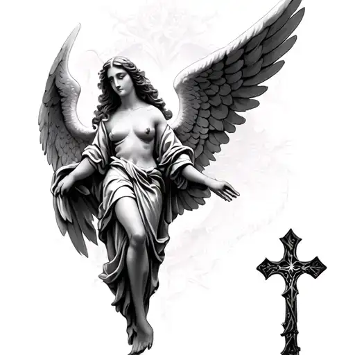 Angel Cross And Wings