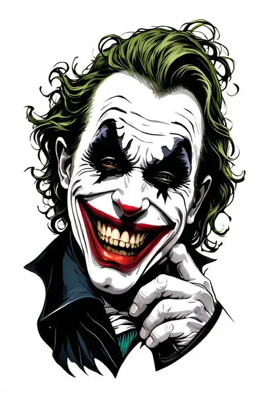 Joker Laugh Tattoo Design