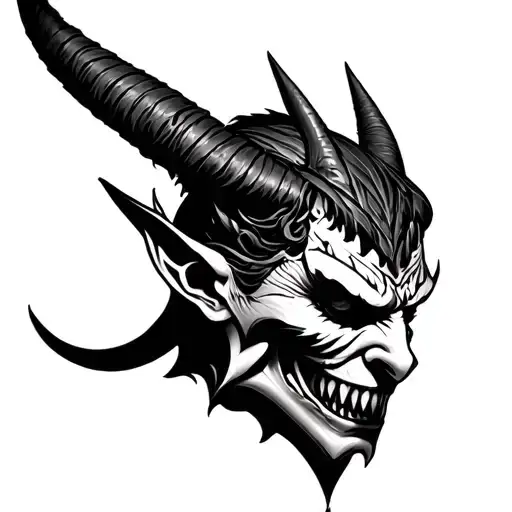 Devil Face Made Entirely