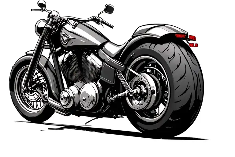 A Viking Which Leads A Motorcycle Of The Aggressive Custom Type