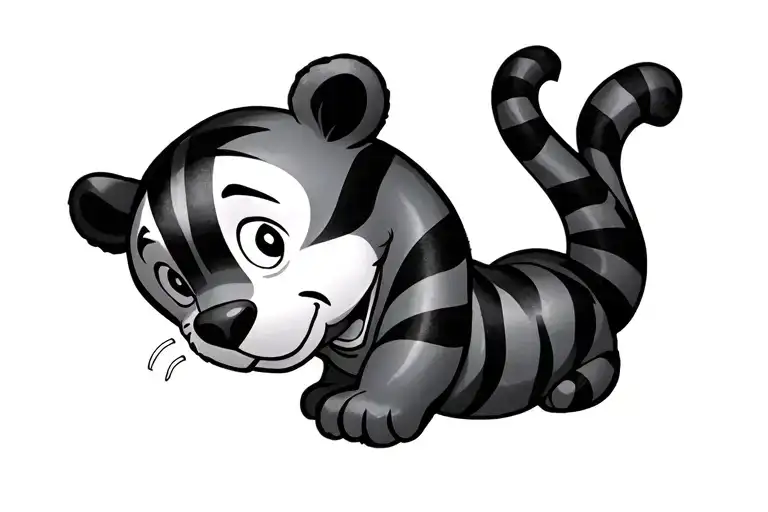 Tigger Looking Down Asking Pooh If He Is In There