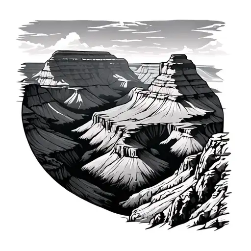 Grand Canyon Outline Filled