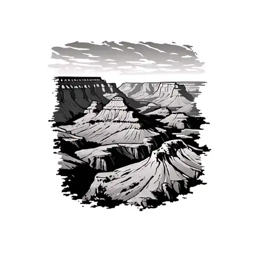 Grand Canyon Outline Drawing