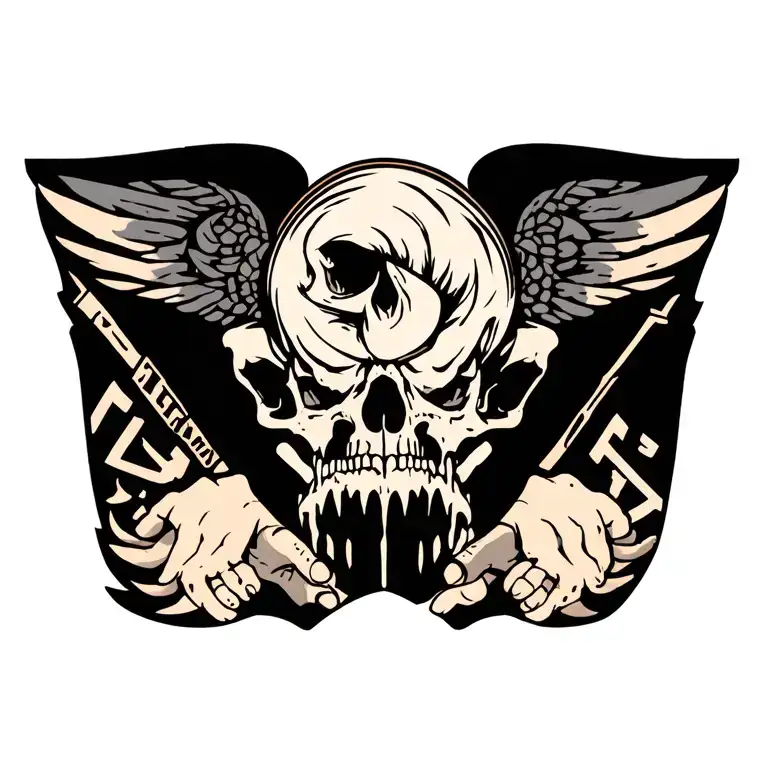 Iraq Back Tattoo For Men